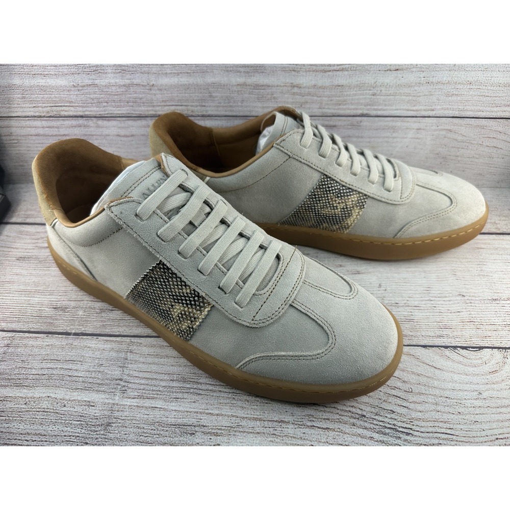 Allen Edmonds Ludlow Dove Suede Snake Low Top Sneakers Men's Size 9.5 D NWB